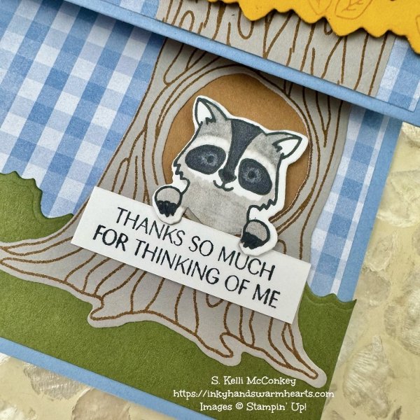 Pull Up Tree Thank You Card - Inky Hands Warm Hearts